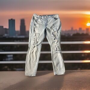 Rue + Women's Ultimate Stretch High-Rise Skinny Jeans Distressed 20 2% Spandex